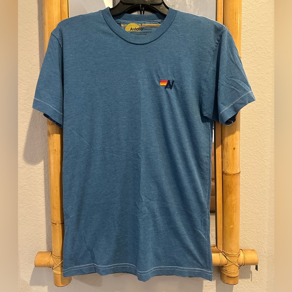 Aviator Nation EUC basic UNISEX tee in sold out blue